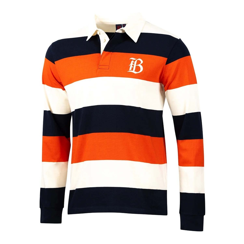 Official Bay FC Heritage Rugby Shirt Navy/Poppy Red/White XL